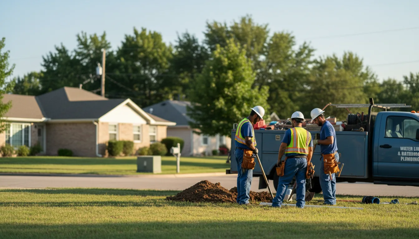 Residential water line and bathroom plumbing service in Lititz, PA